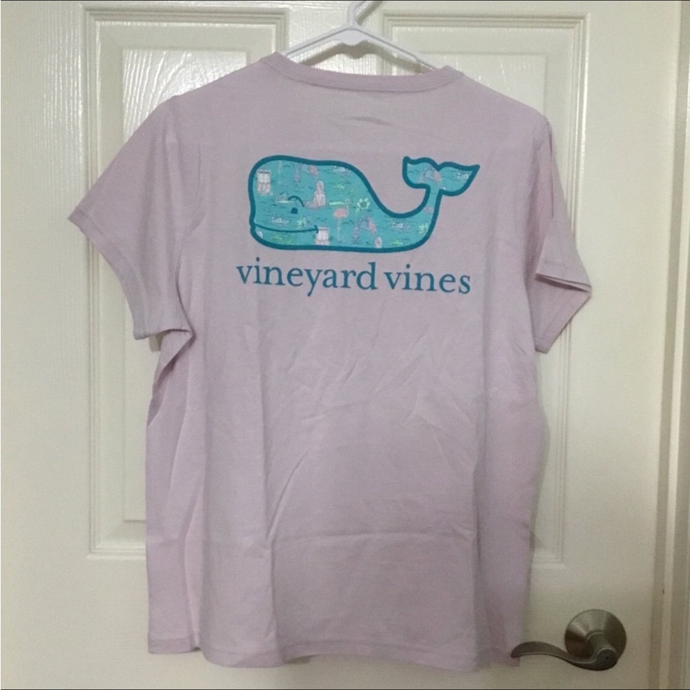 Vineyard Vines Palm Beach Whale Fill Lavender SS Tee Women’s XL